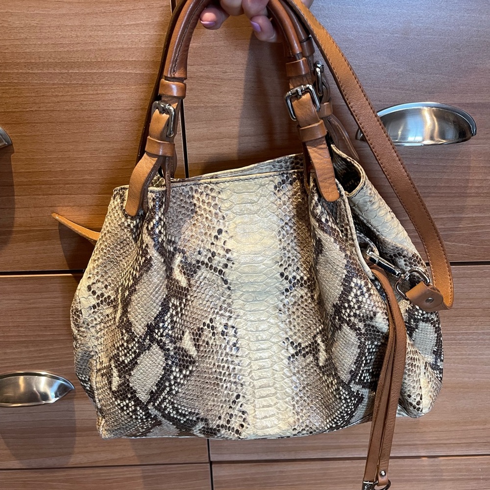 Genuine Python Shoulder Purse - image 3